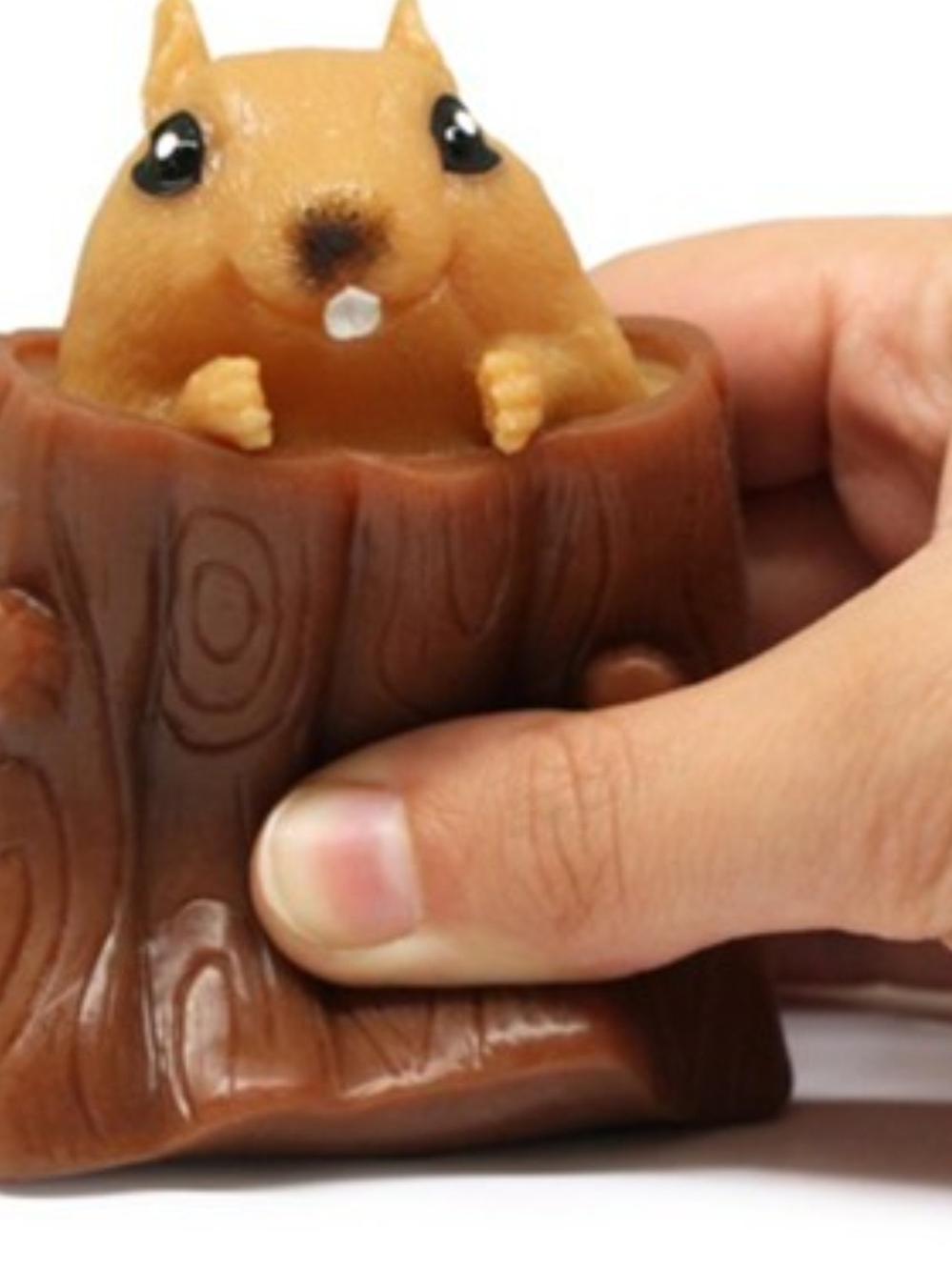 Squirrel Pop-Up Toy - Brown/Beige Cute Surprise Figurine